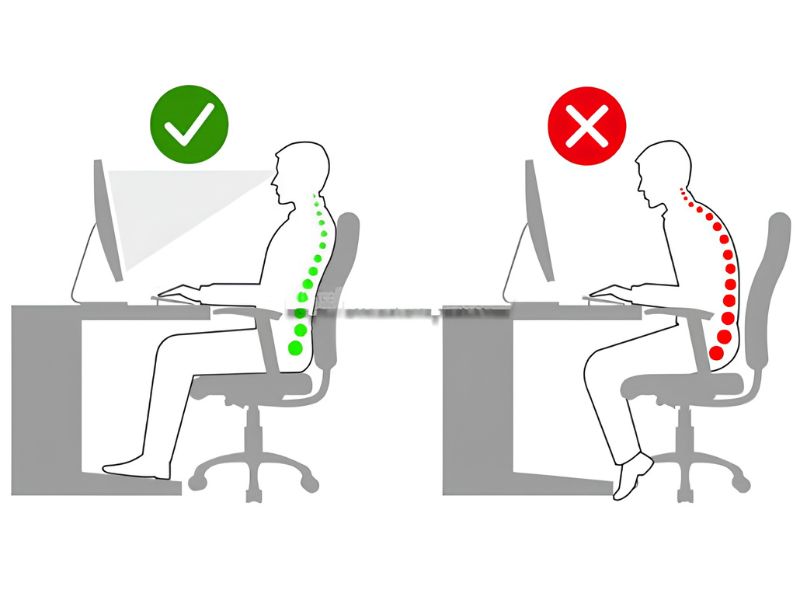  Cách điều chỉnh tư thế ngồi làm việc đúng cách